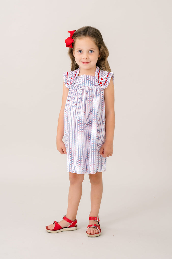 Frances Flap Dress - All American, Raleigh Red