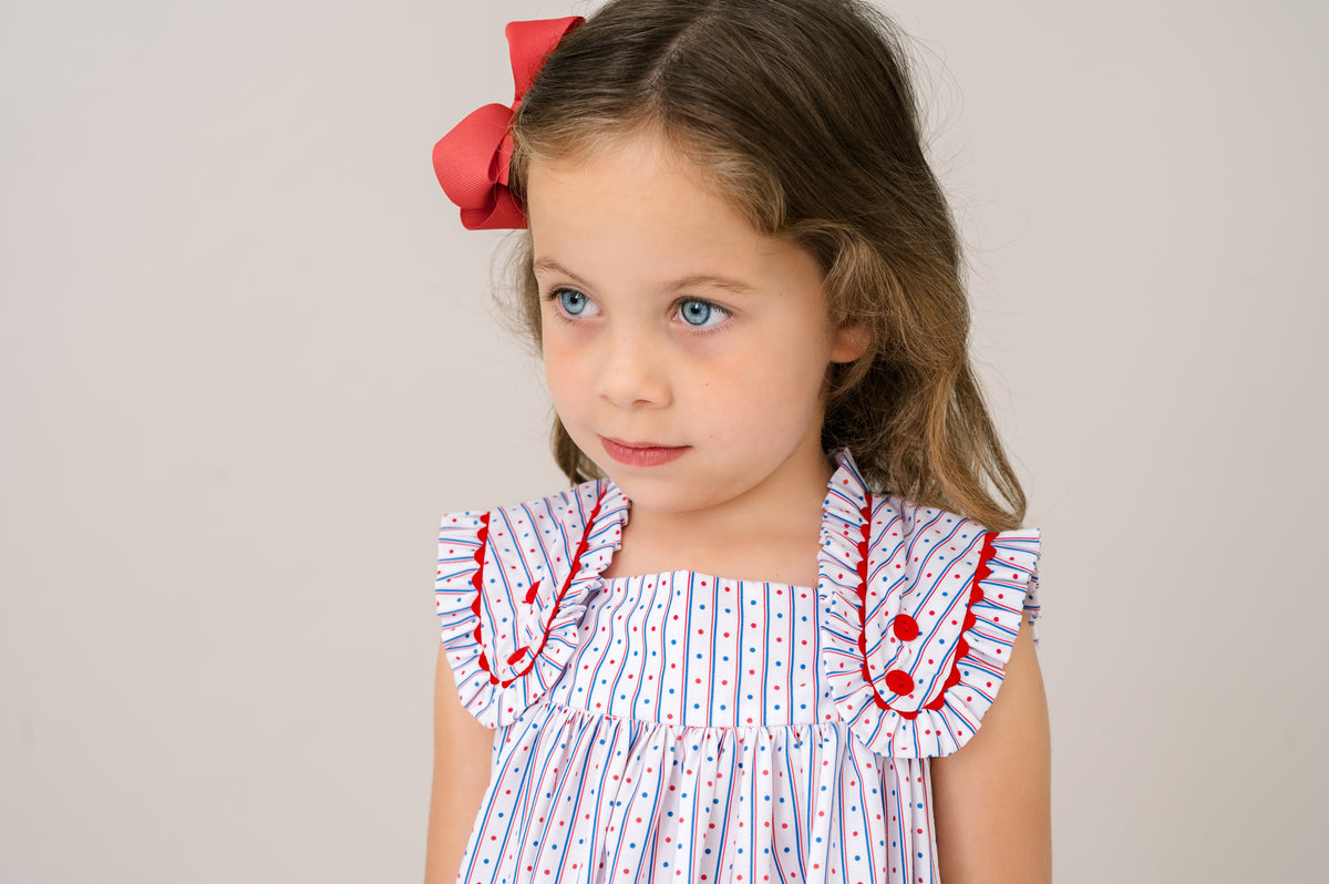 Frances Flap Dress - All American, Raleigh Red