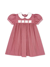 Ruth Ribbon Dress - Ridgeland Red Minigingham
