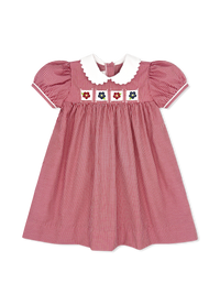 Ruth Ribbon Dress - Ridgeland Red Minigingham
