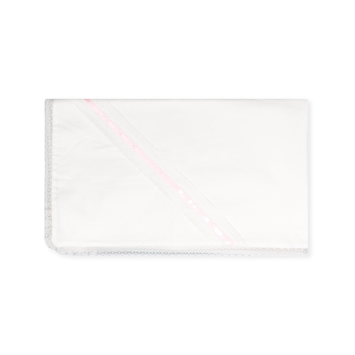 Heirloom Blanket - Blessings White Batiste, Pink