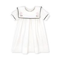 Hope Chest Dress - Winter White Velvet, Candy Cane