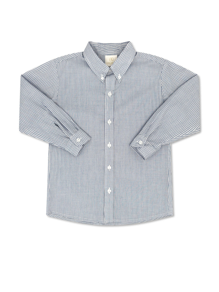 Brees Button Down - Newberry Navy Windowpane