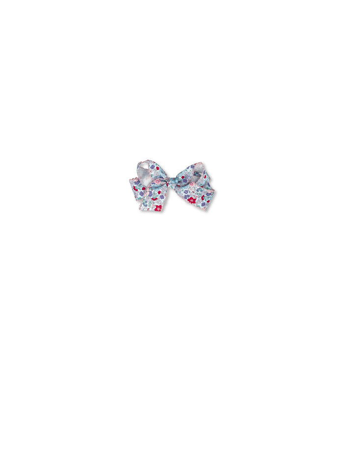 Hallie Hair Bow - Bloomberry Floral, Pensacola Pink