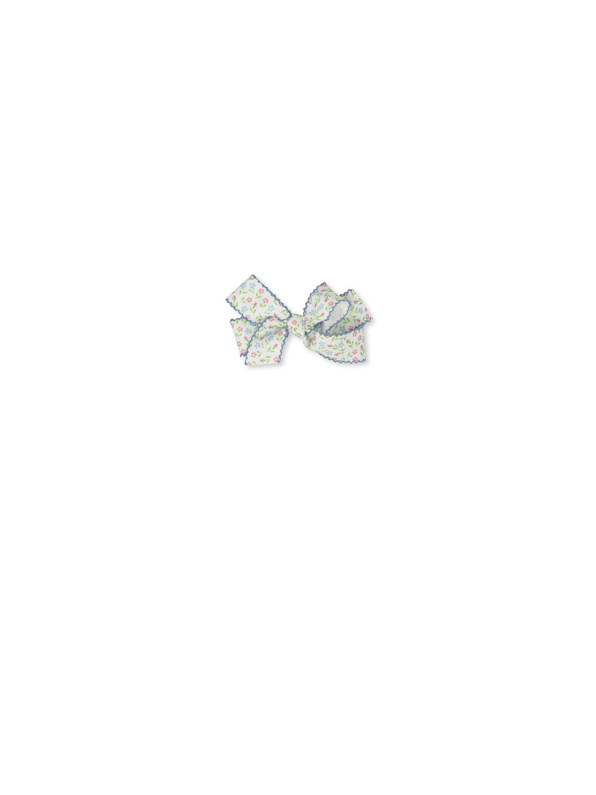 Hallie Hair Bow - Fairhope Floral, Bluffton Blue