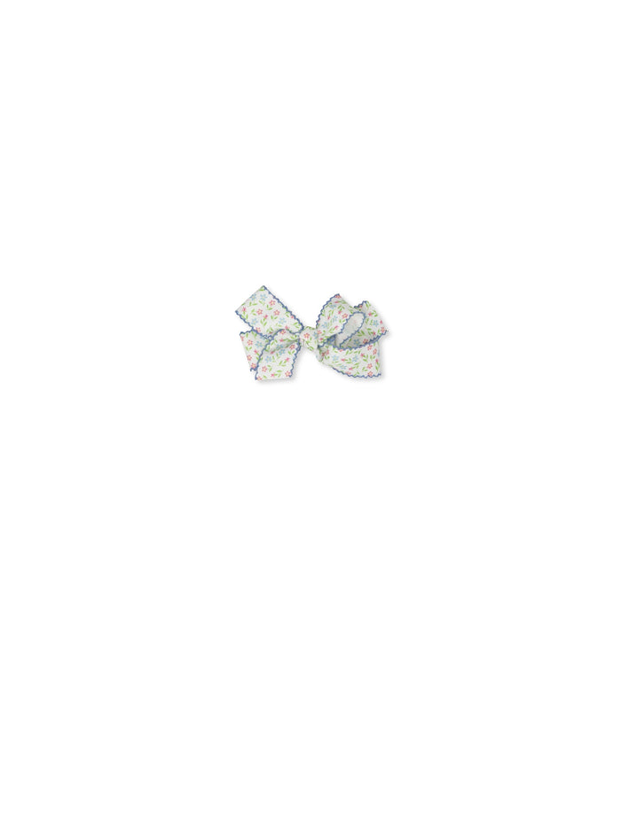 Hallie Hair Bow - Fairhope Floral, Bluffton Blue