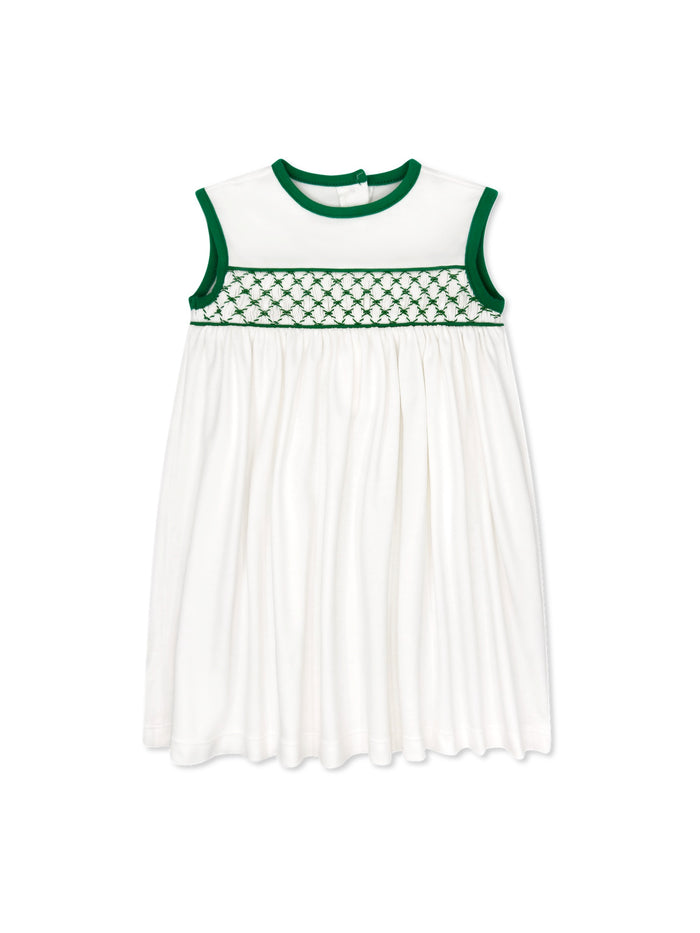 Avery Dress - Legacy White, Augusta Green