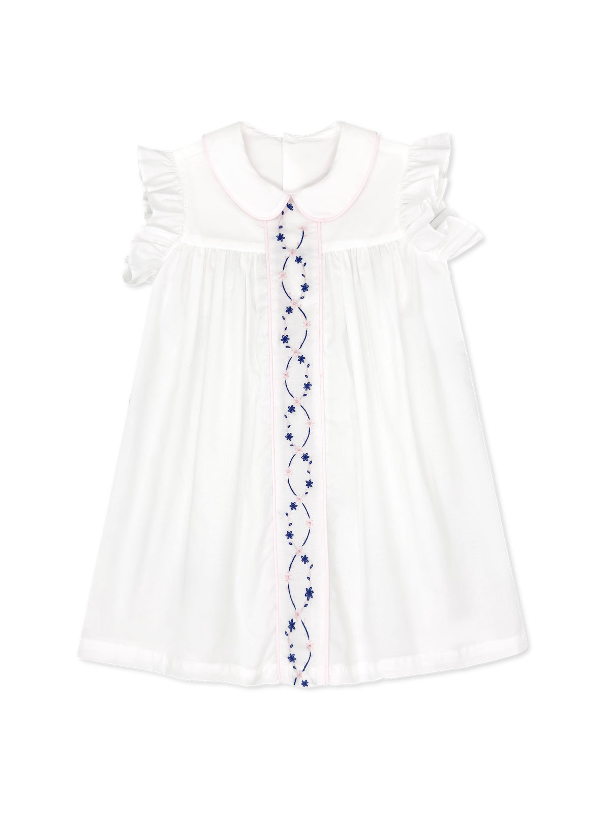 Kimberly Dress - Blessings White, Blessings Pink, Richmond Royal