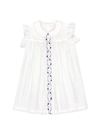 Kimberly Dress - Blessings White, Blessings Pink, Richmond Royal