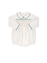 Timothy Bubble Long Sleeve - Dreamy White Corduroy, Garland Green