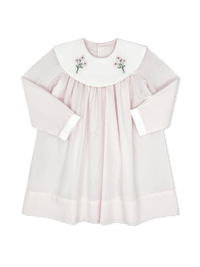 Sandra Dress Long Sleeve - Blessing Pink Batiste, Flowers