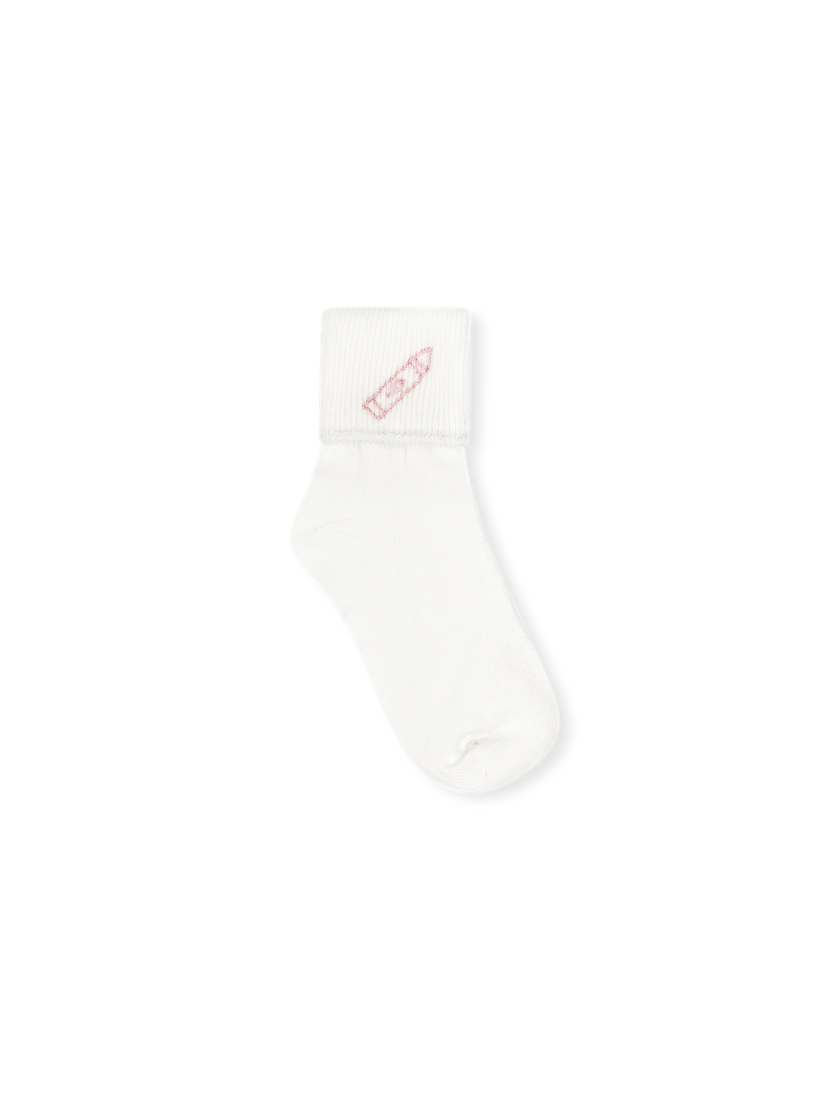 Fallon Fold Over Socks - Pink Crayon