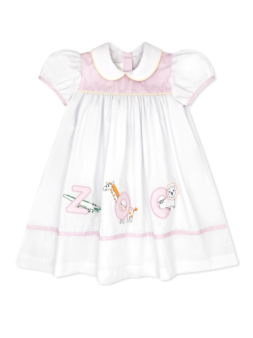 Sarah Dress - Classic Pink Minigingham, ZOO