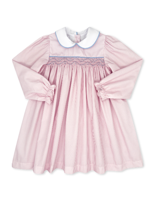 Michelle Dress Long Sleeve - Classic Pink Minigingham