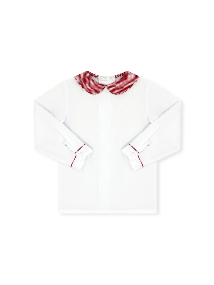 Sibley Shirt Long Sleeve - Webster White, Ramsey Red Minigingham