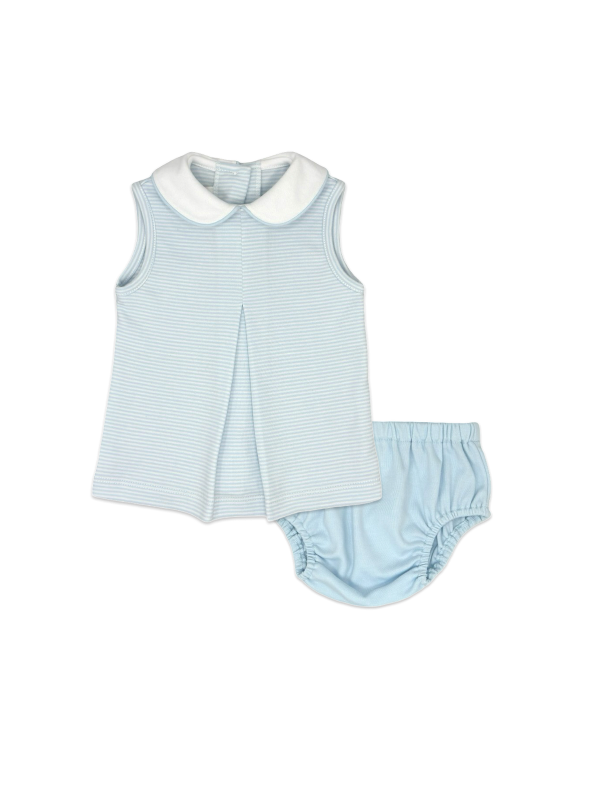 Collier Diaper Set - Seaside Blue Ministripe, Dallas Blue
