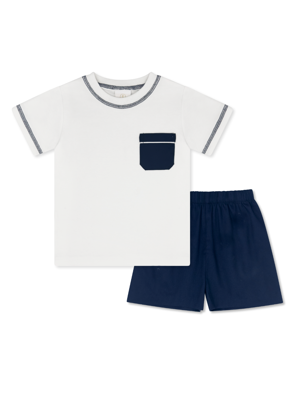 Charlie Short Set - Avenue White, Avenue Navy
