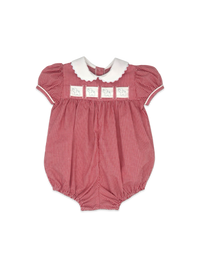Ruth Ribbon Bubble - Ridgeland Red Minigingham
