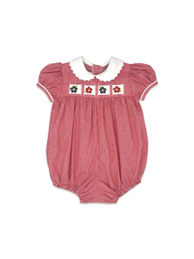 Ruth Ribbon Bubble - Ridgeland Red Minigingham