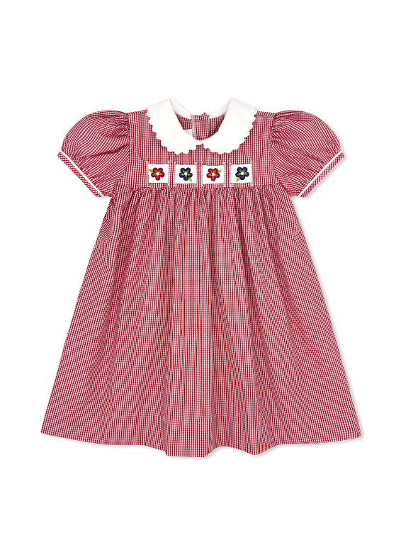 Ruth Ribbon Dress - Ridgeland Red Minigingham