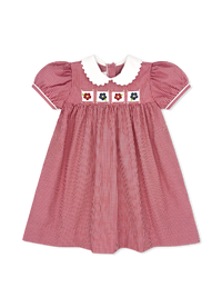 Ruth Ribbon Dress - Ridgeland Red Minigingham