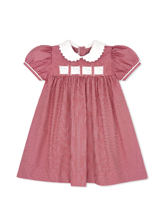 Ruth Ribbon Dress - Ridgeland Red Minigingham