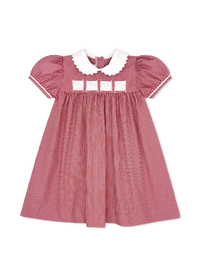 Ruth Ribbon Dress - Ridgeland Red Minigingham