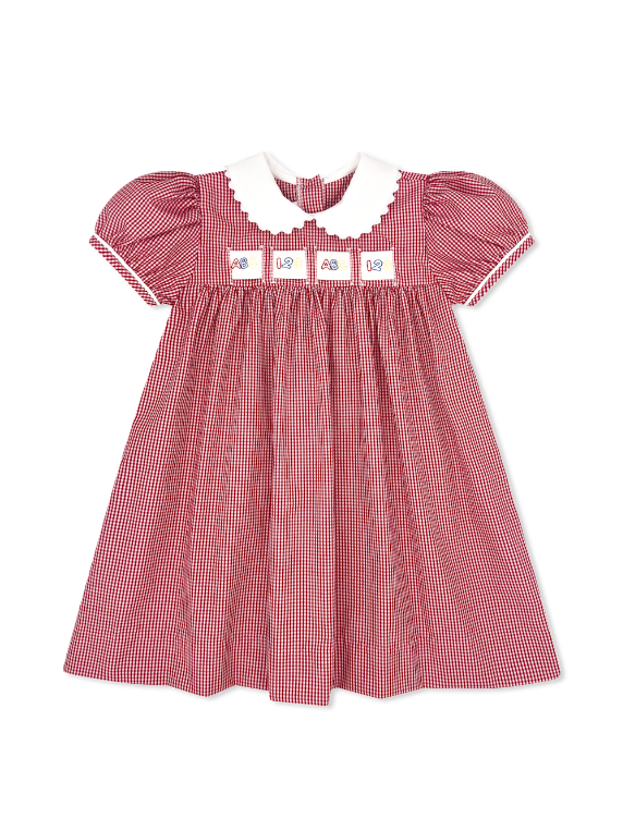 Ruth Ribbon Dress - Ridgeland Red Minigingham
