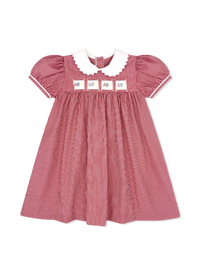 Ruth Ribbon Dress - Ridgeland Red Minigingham
