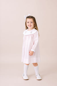 Sandra Dress Long Sleeve - Blessing Pink Batiste, Flowers
