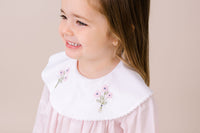 Sandra Dress Long Sleeve - Blessing Pink Batiste, Flowers
