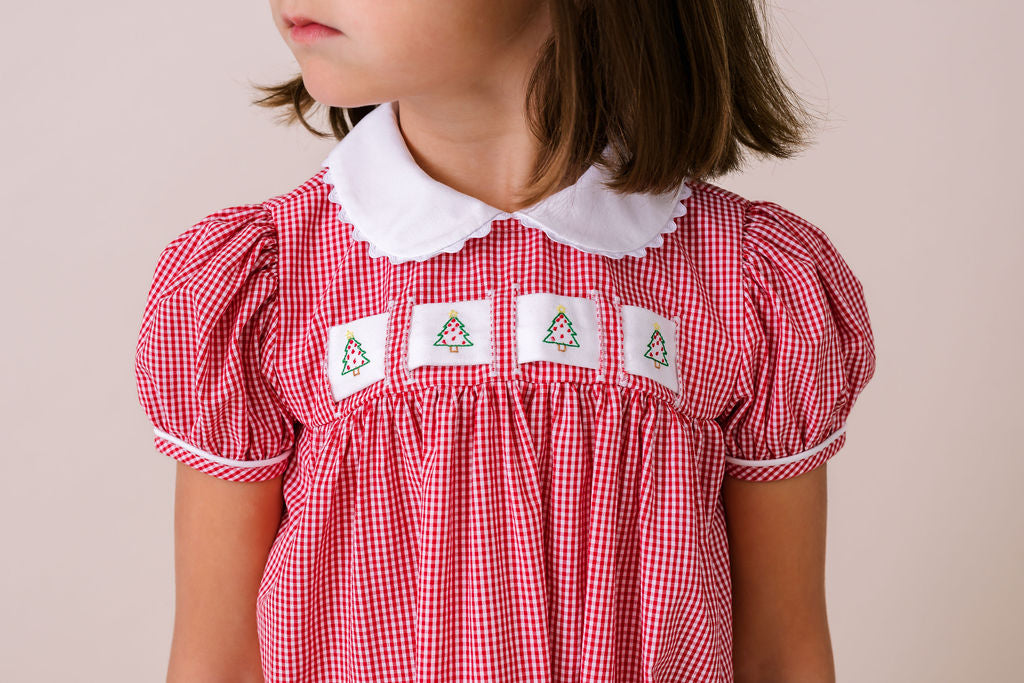 Ruth Ribbon Dress - Ridgeland Red Minigingham