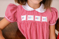 Ruth Ribbon Dress - Ridgeland Red Minigingham