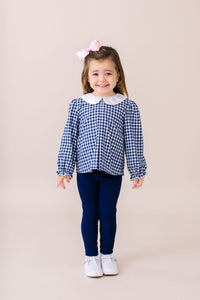 Caroline Blouse Long Sleeve - Blue Ridge Check