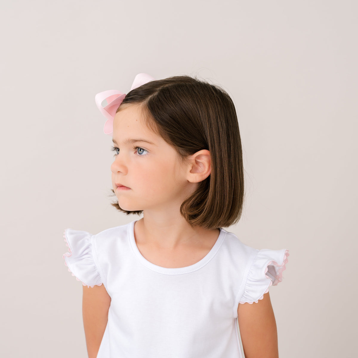 Angel Blouse - Park White, Classic Pink Ric Rac