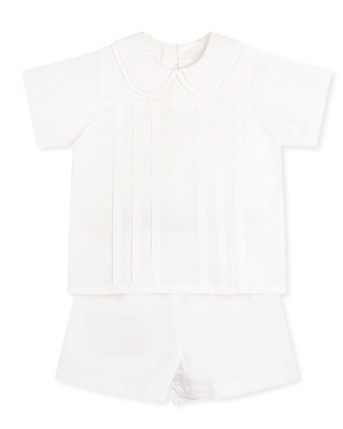 Andrew Short Set - Blessings White Batiste