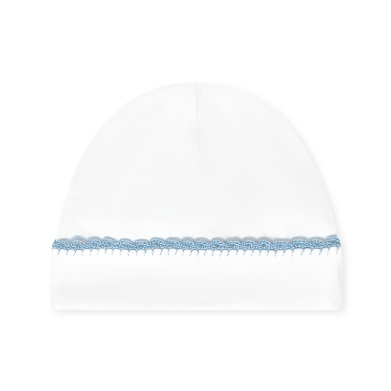 Baby Hat - Classic White, Blue