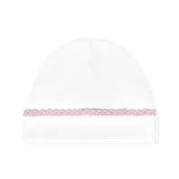 Baby Hat - Classic White, Pink