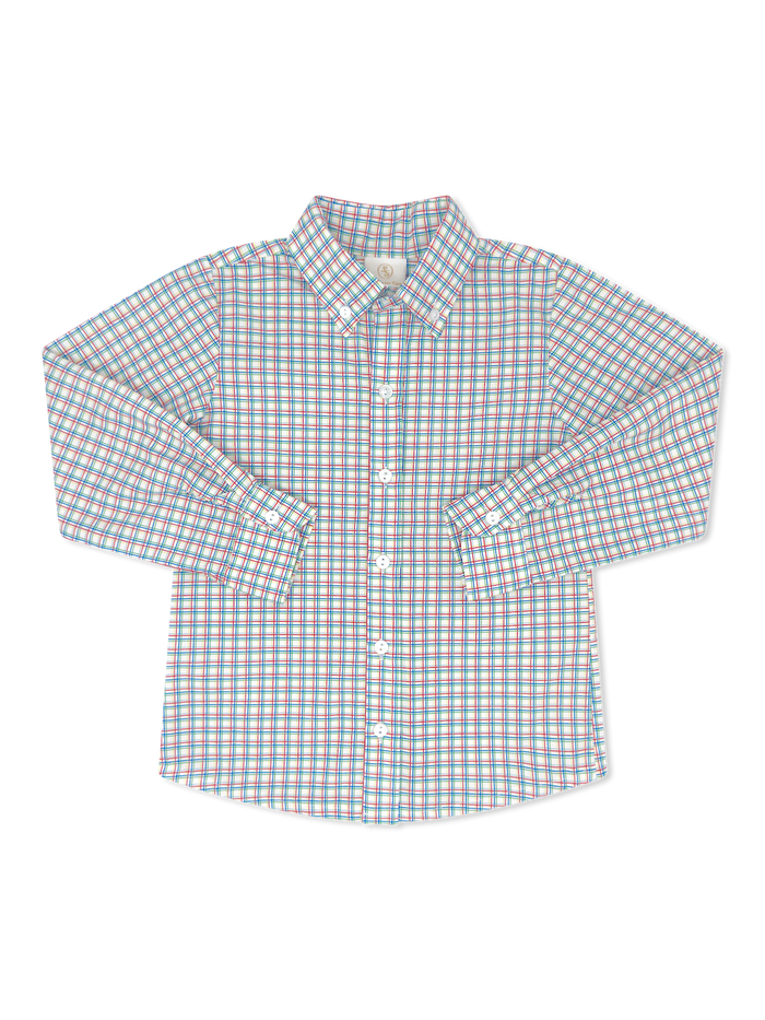 Brees Button Down - Primary Plaid