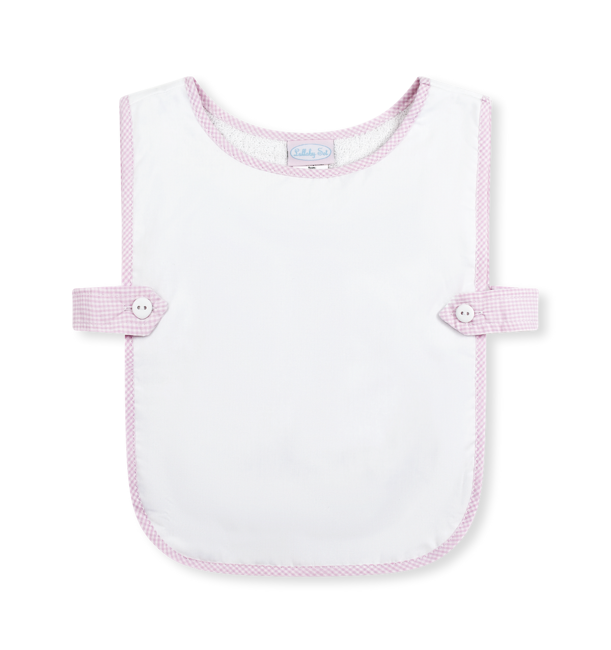 Celebration Bib - Baby Pink Minigingham