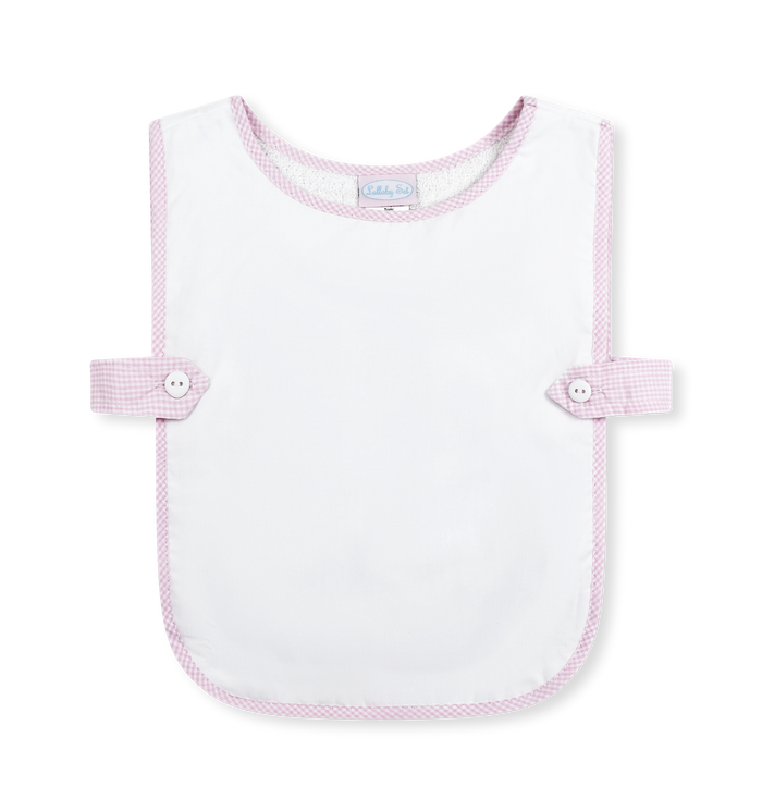 Celebration Bib - Baby Pink Minigingham