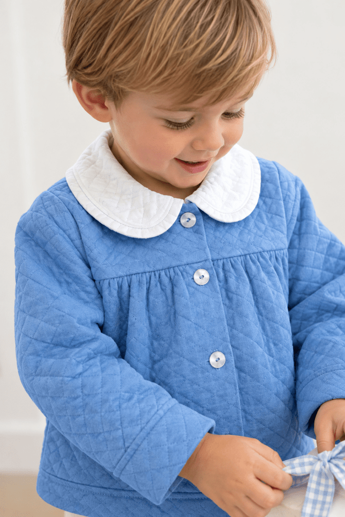 Carter Coat - Baylor Blue Quilted - Classic Coats | Lullaby Set