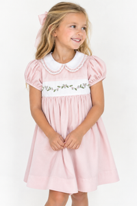 Sue Shaw Dress - Petite Pink Velvet, Holly