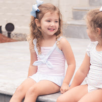 Nora Swimsuit - Baby Pink Minigingham, Baby Blue Minigingham