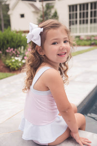 Nora Swimsuit - Baby Pink Minigingham, Baby Blue Minigingham