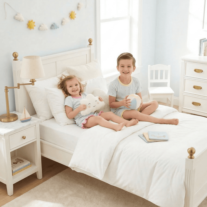 Landon Short Set - Beach Bounce, Yellow - Classic Pajamas | Lullaby Set