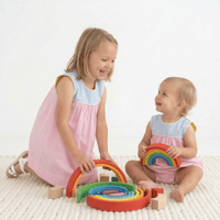 Charming Bubble - Light Pink, Yellow, Blue Minigingham Color Block - Classic Bubbles | Lullaby Set