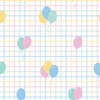 Lola Long Bow - Party Time Balloon Plaid