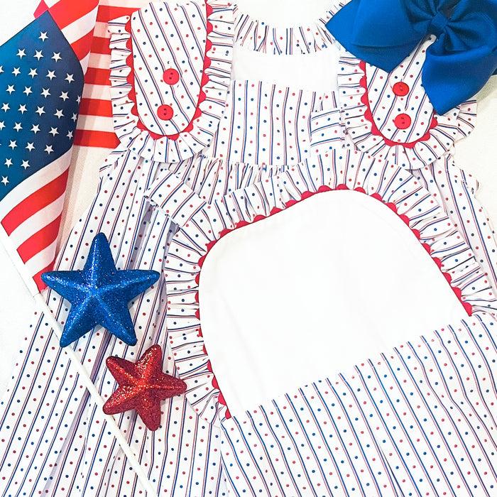 Frances Flap Dress - All American, Raleigh Red