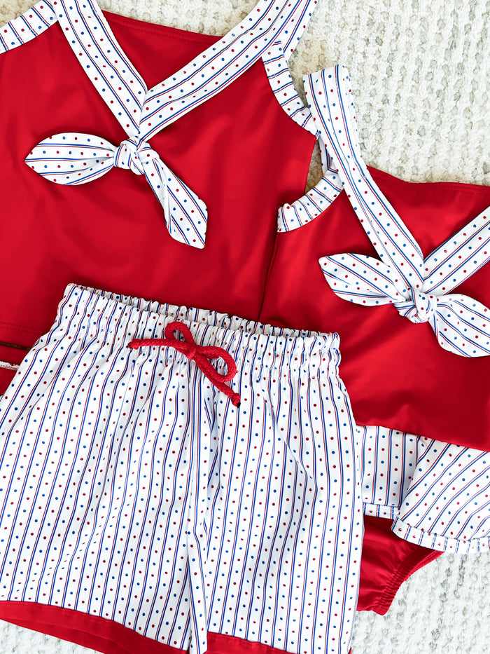 Nora Swimsuit - Relay Red, All American